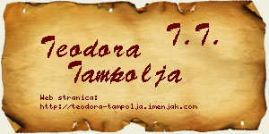 Teodora Tampolja vizit kartica